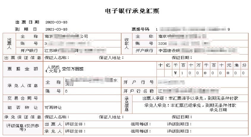 电子票据票面信息包括哪些